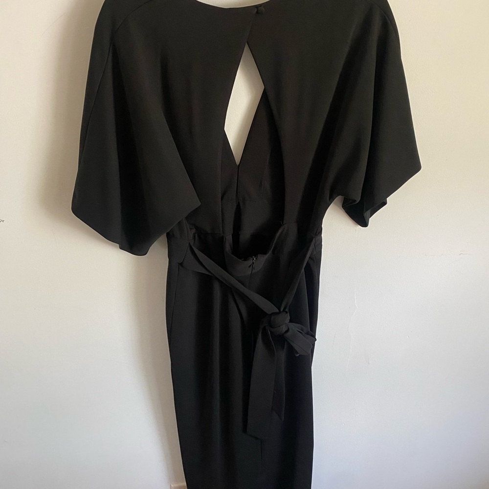 Fashion Nova Black Open Back Dress Corporate Goth Alternative Emo Witchy - Picture 6 of 7